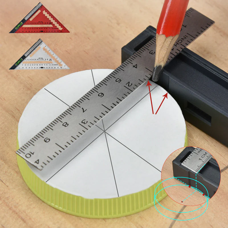 Detachable Adjustable Angle Woodworking Triangle Ruler - Image 9