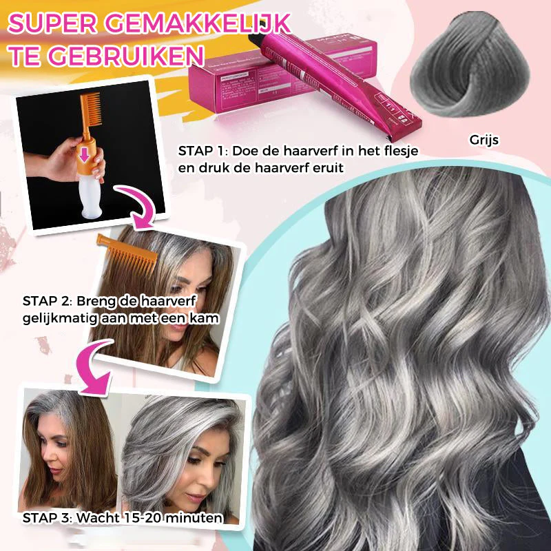 KleurHydra - Kleur en Hydrateer Je Haar in Slechts Één Wasbeurt (Haarverf + Fles Met Kam) | 1+1 GRATIS - Image 8