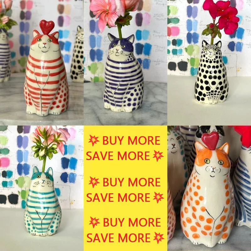 DottyCat™ – Speelse kattenvaas met stippenpatroon | 1+1 GRATIS - Image 2