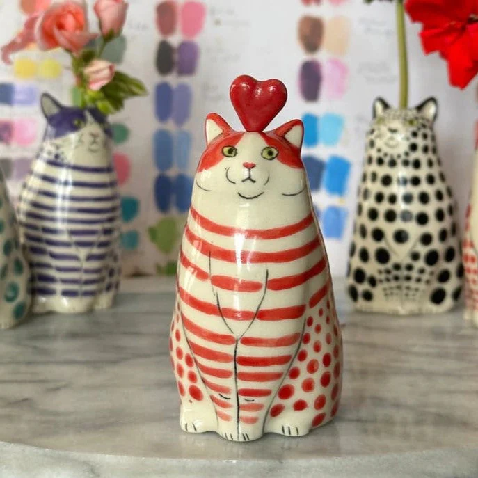 DottyCat™ – Speelse kattenvaas met stippenpatroon | 1+1 GRATIS - Image 4