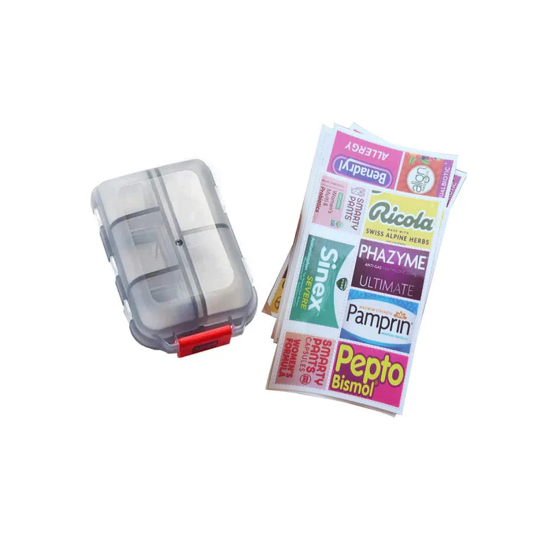 Draagbare pillenorganizer met labels - Image 13