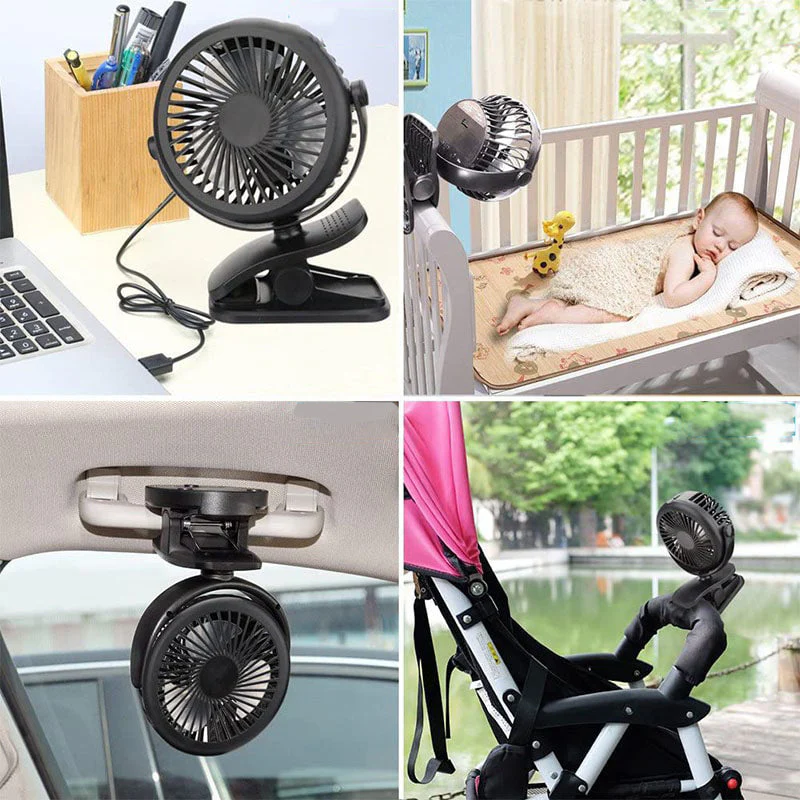 Draagbare stille clipventilator met 360 ° rotatie - Image 4