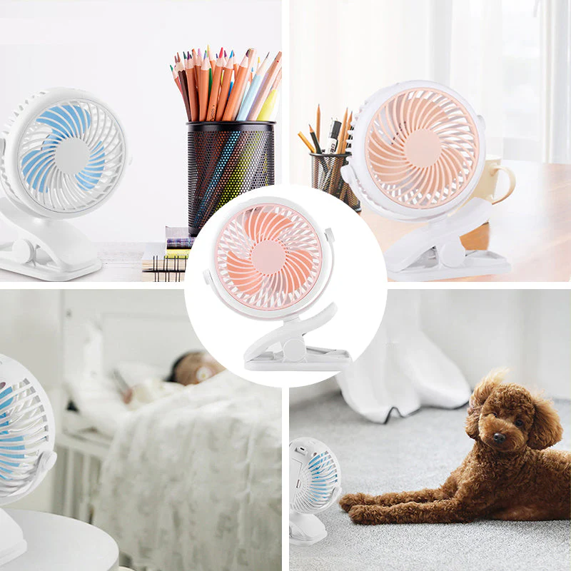 Draagbare stille clipventilator met 360 ° rotatie - Image 8