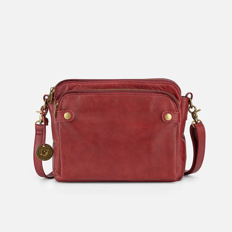 Drielaagse leren schouder- en handtas van leer - Image 3