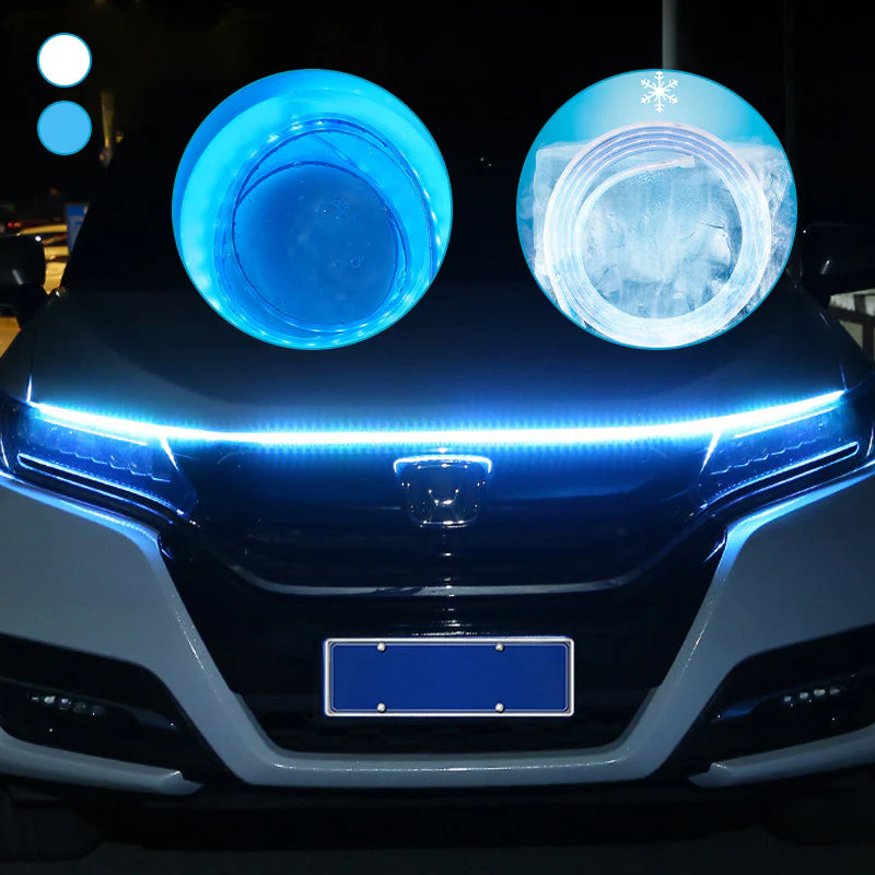 Dynamische LED-strip voor autokap