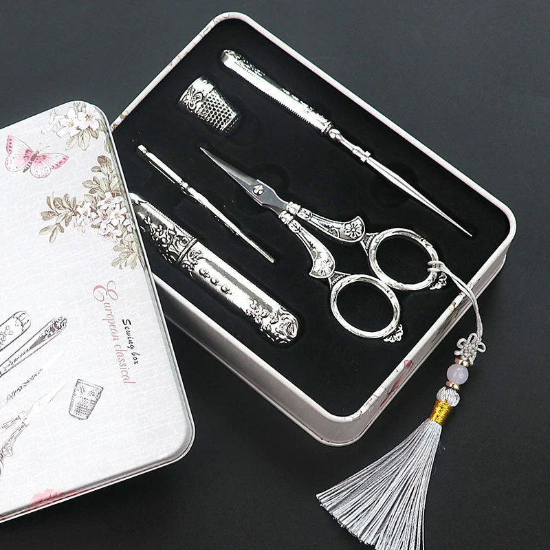 Europese antieke vintage naai dozen set - Image 10