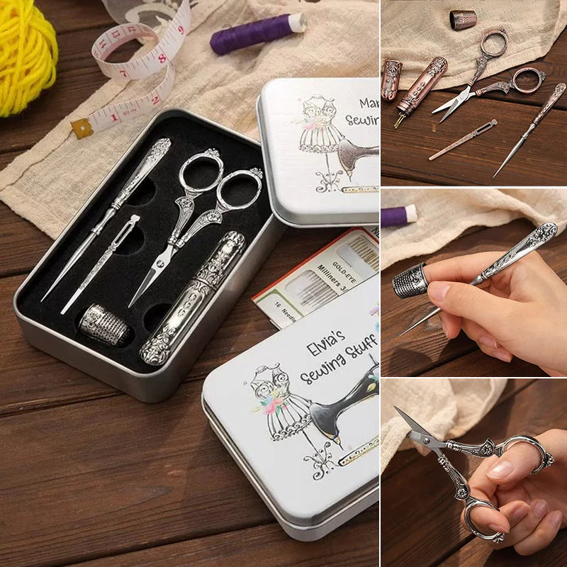 Europese antieke vintage naai dozen set - Image 11