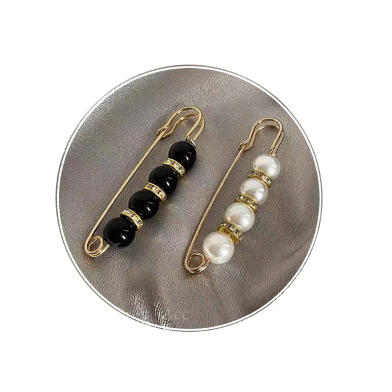 Fancy strass parels veiligheidsspeld broche - Image 4