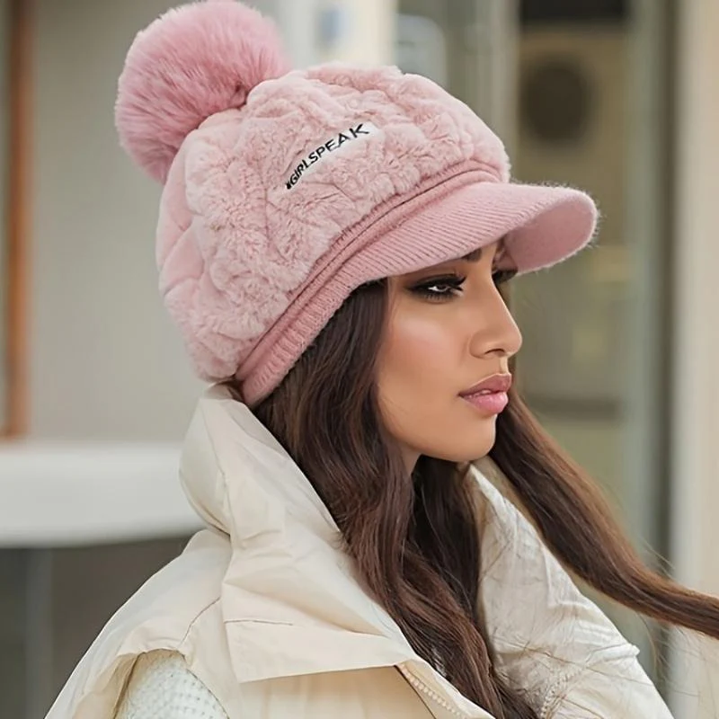 Flair — Dames Pluchen Wintermuts met Korte Klep - Image 13