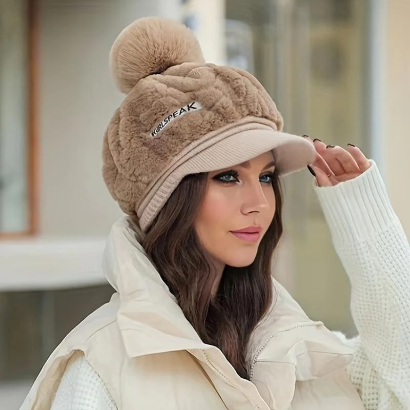 Flair — Dames Pluchen Wintermuts met Korte Klep - Image 16