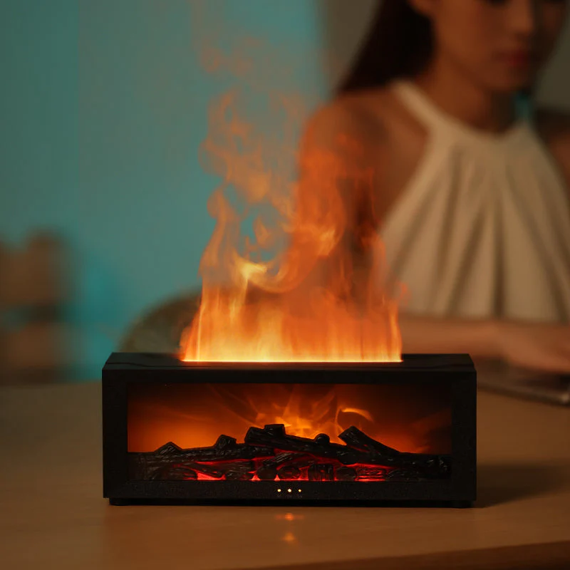 Flame Aromatherapy Diffuser | Stijlvolle luchtbevochtiger met 3D vlameffect - Image 3