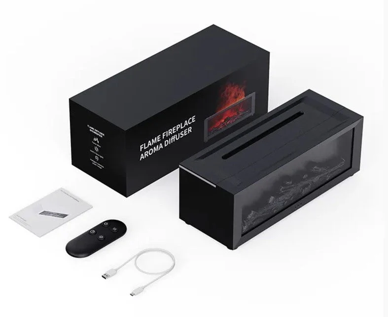 Flame Aromatherapy Diffuser | Stijlvolle luchtbevochtiger met 3D vlameffect - Image 9