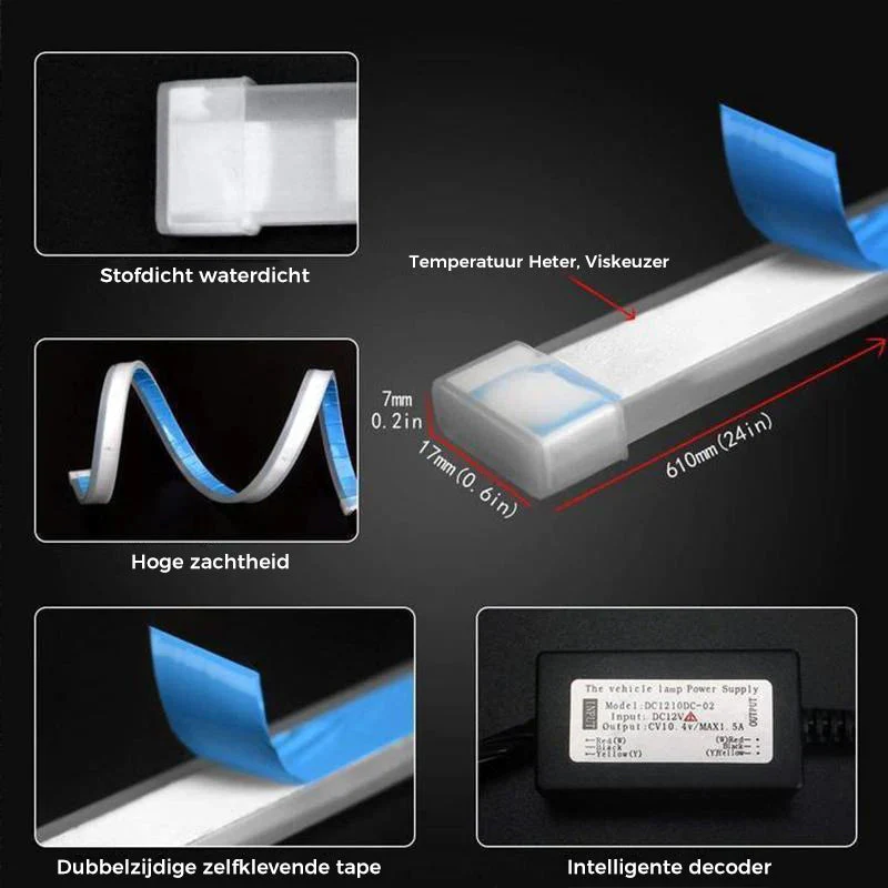 Flexibele DRL LED-nacht- en dagrijlichtstrip (geen demontage nodig) - Image 12