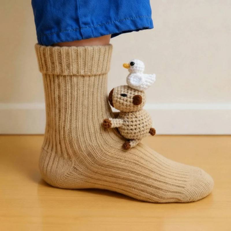 FluffyFeet – Ultra-lichte katoenmengsokken voor in huis met antislipzolen - Image 24