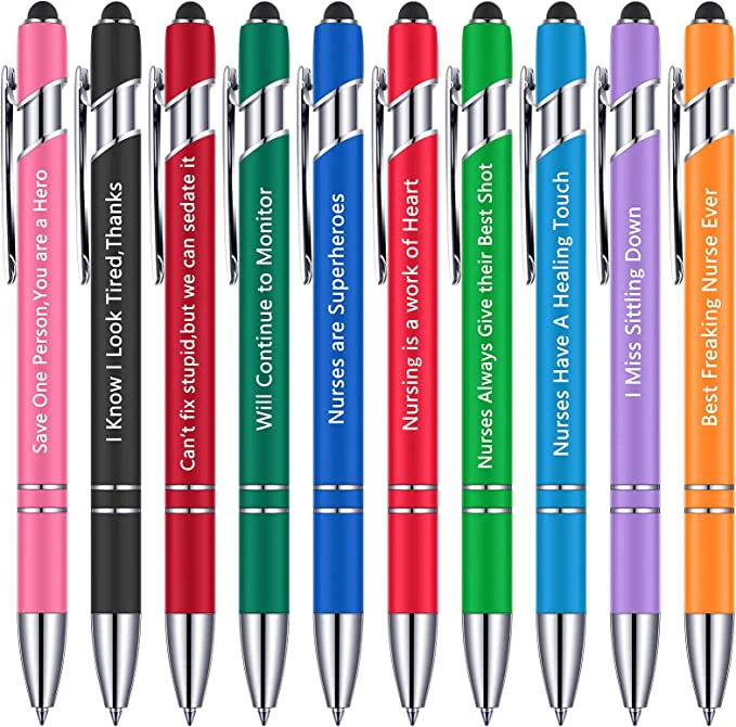 Funny Office Pennen (10 stuks / Zwarte Inkt) - Image 13