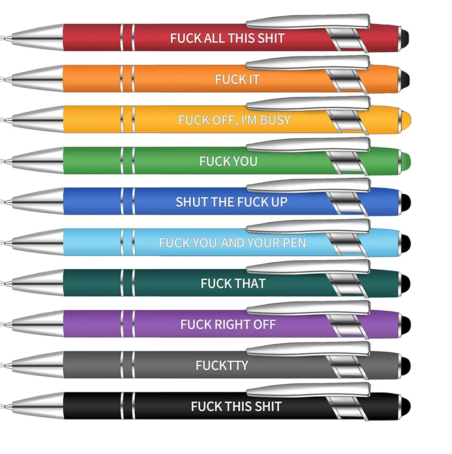 Funny Office Pennen (10 stuks / Zwarte Inkt) - Image 15