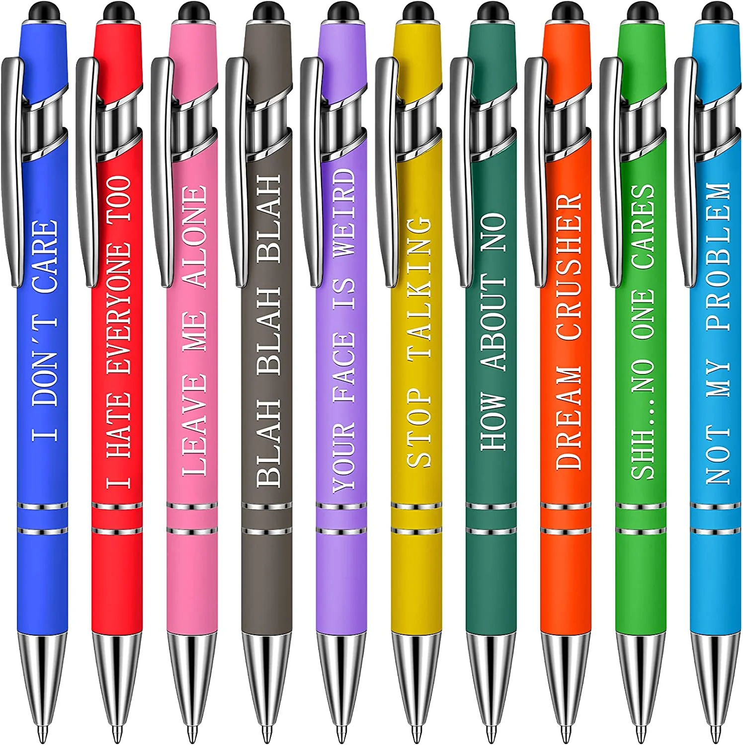 Funny Office Pennen (10 stuks / Zwarte Inkt) - Image 8