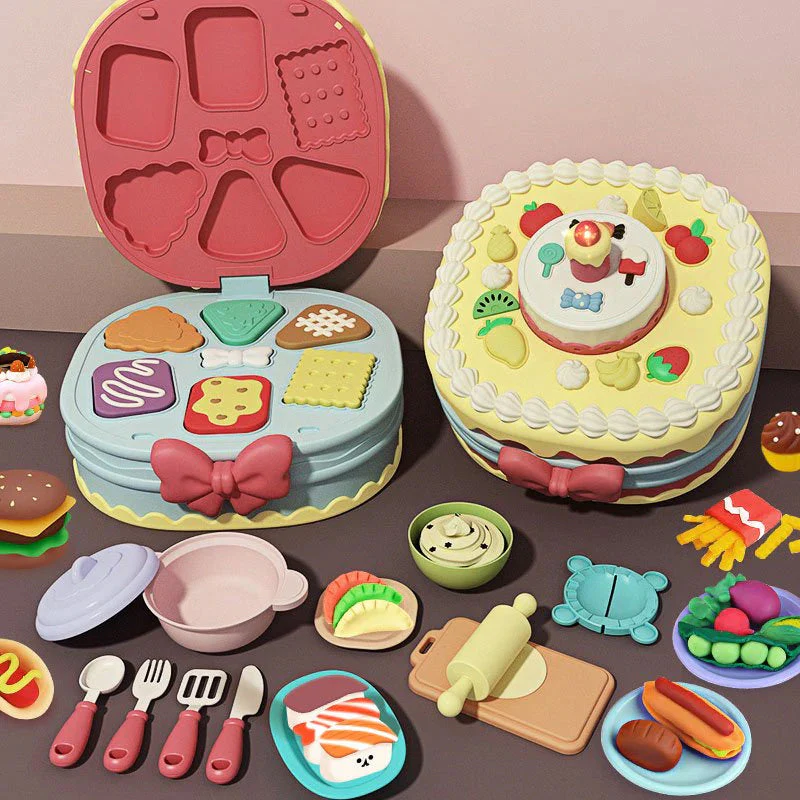 Gekleurde Klei Taart Set