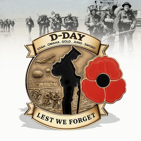 Gelimiteerde editie D-DAY 80e verjaardag herdenkingsbadge