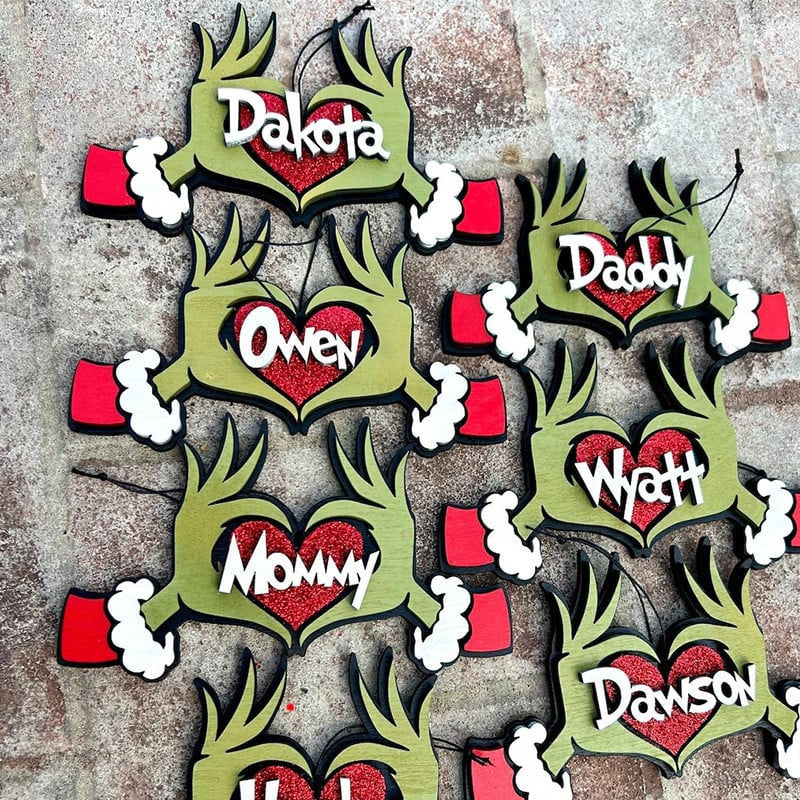 Gepersonaliseerde Grinchmas ornament, kerstversieringen - Image 5