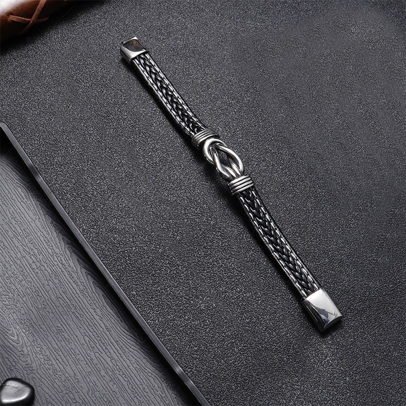 Gevlochten leren armband - Image 8