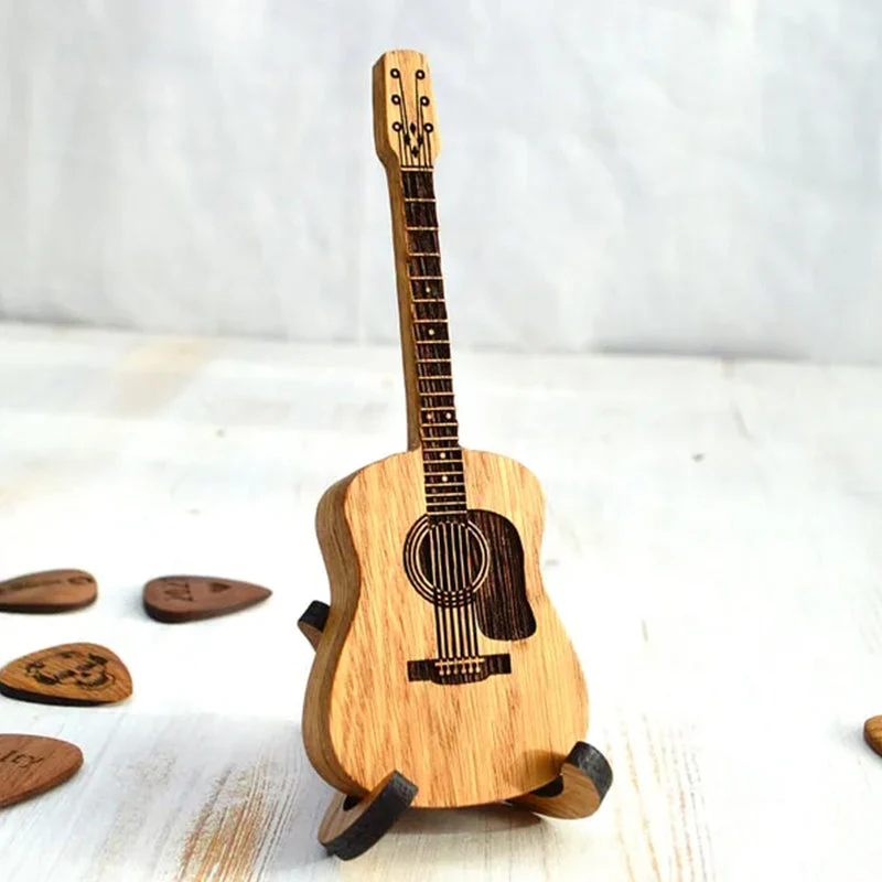Gitaar Houten kerstcadeau: gesneden plectrumdoos - Image 10