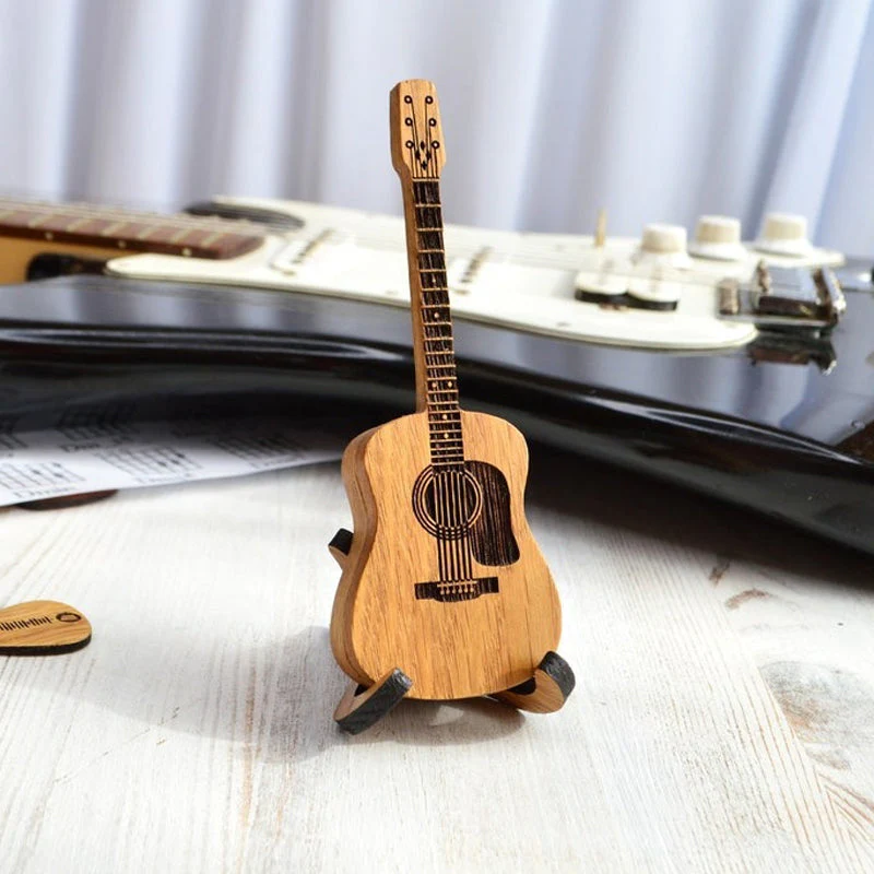 Gitaar Houten kerstcadeau: gesneden plectrumdoos - Image 13