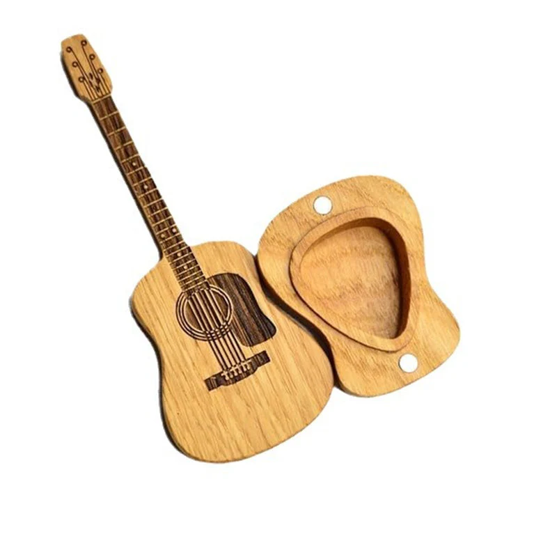 Gitaar Houten kerstcadeau: gesneden plectrumdoos - Image 14