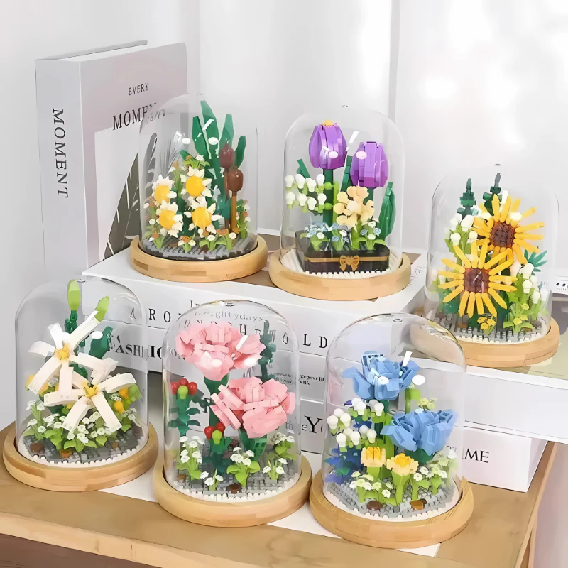 Glazen Bloem Puzzelset - Creëer Onderhoudsvrije Tuindecoratie - Image 2