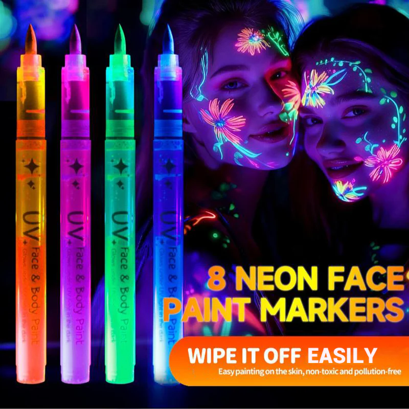 GlowBurst Marker 8-Kleuren Set — Ontsteek een Gedurfde Nachtleven Sfeer - Image 2