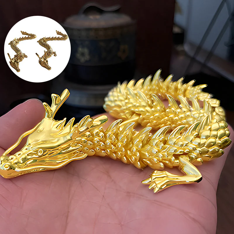 Gouden Draak met beweegbare gewrichten - Image 3