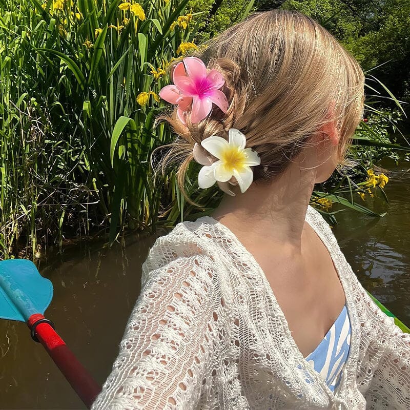 Haarclip met eierbloem - Image 3