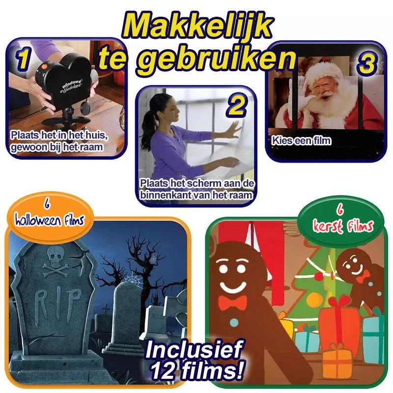 Halloween en Kerstmis Raamprojector - Image 6