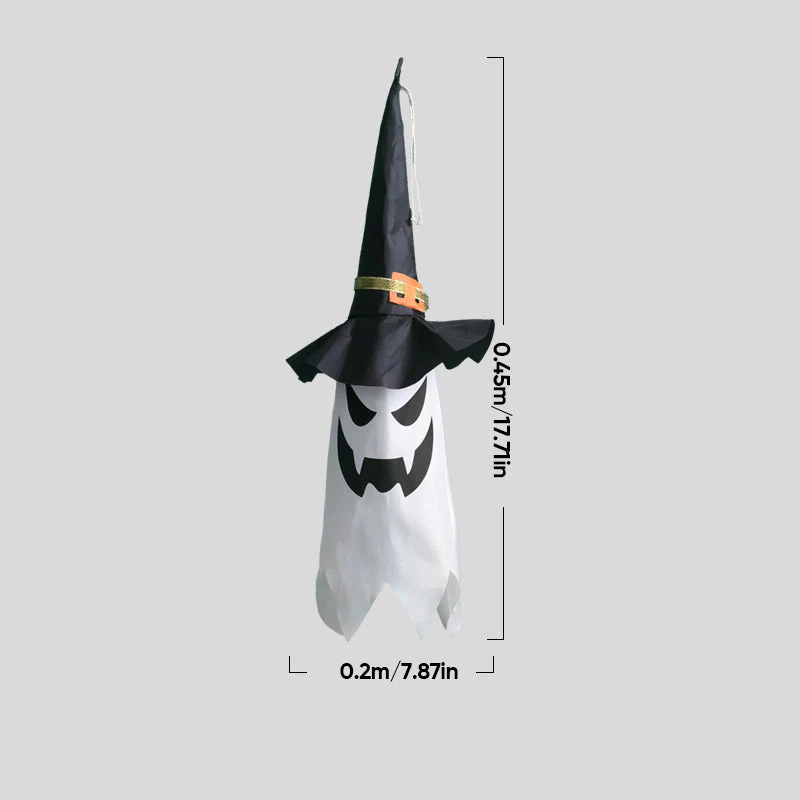 Halloween hangende verlichte gloeiende heksenhoed - Image 10