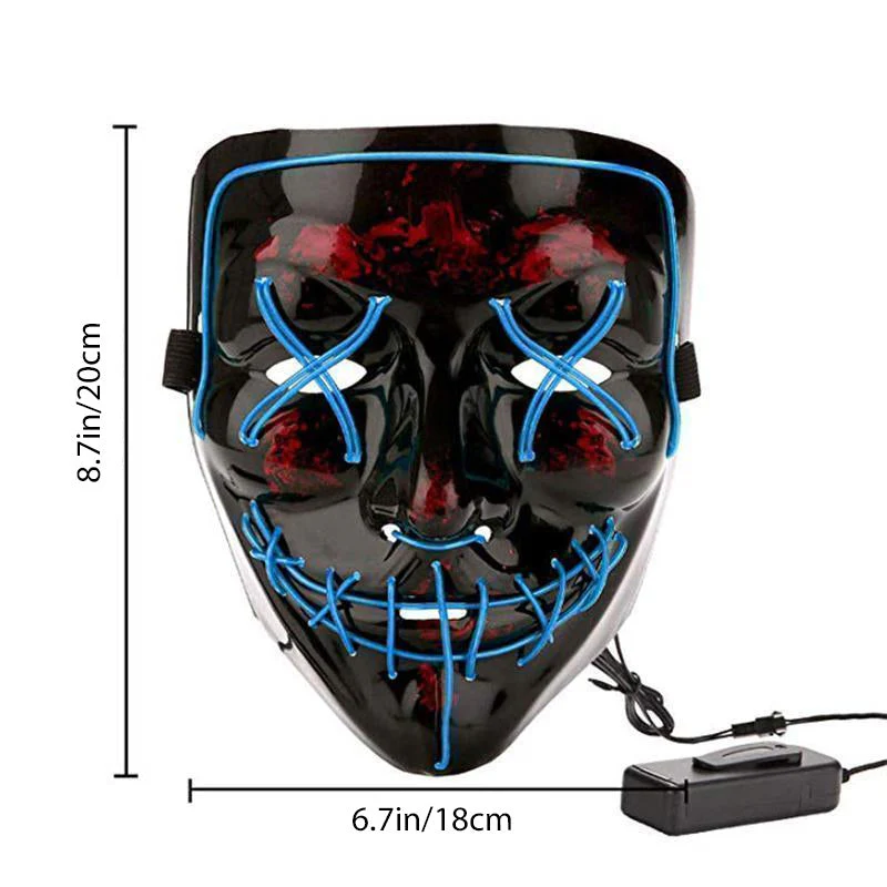 Halloween - LED lichtgevend masker - Image 2