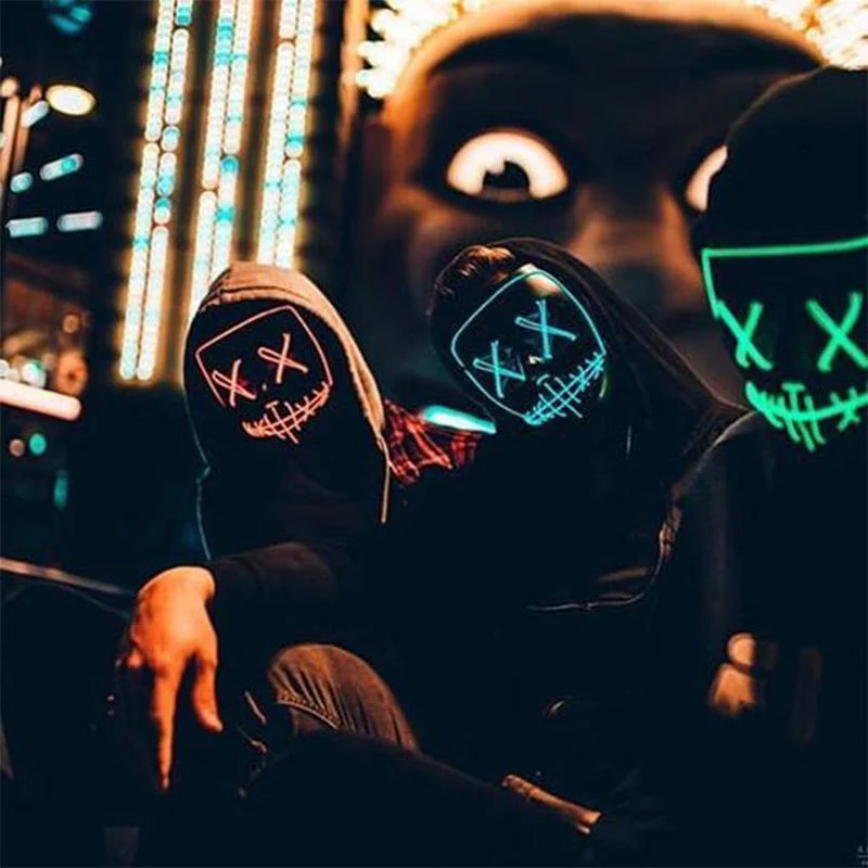 Halloween - LED lichtgevend masker - Image 9