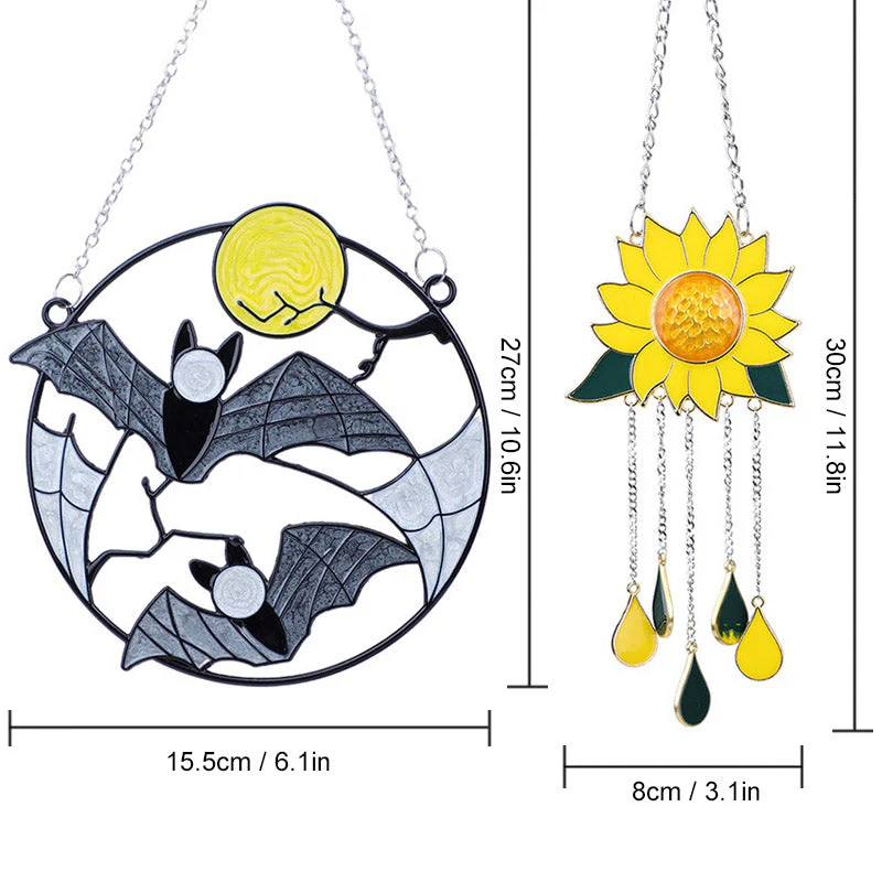 Halloween Vleermuizen | Druppelolie Zonnebloem | Decoratief Hangend Ornament - Image 10