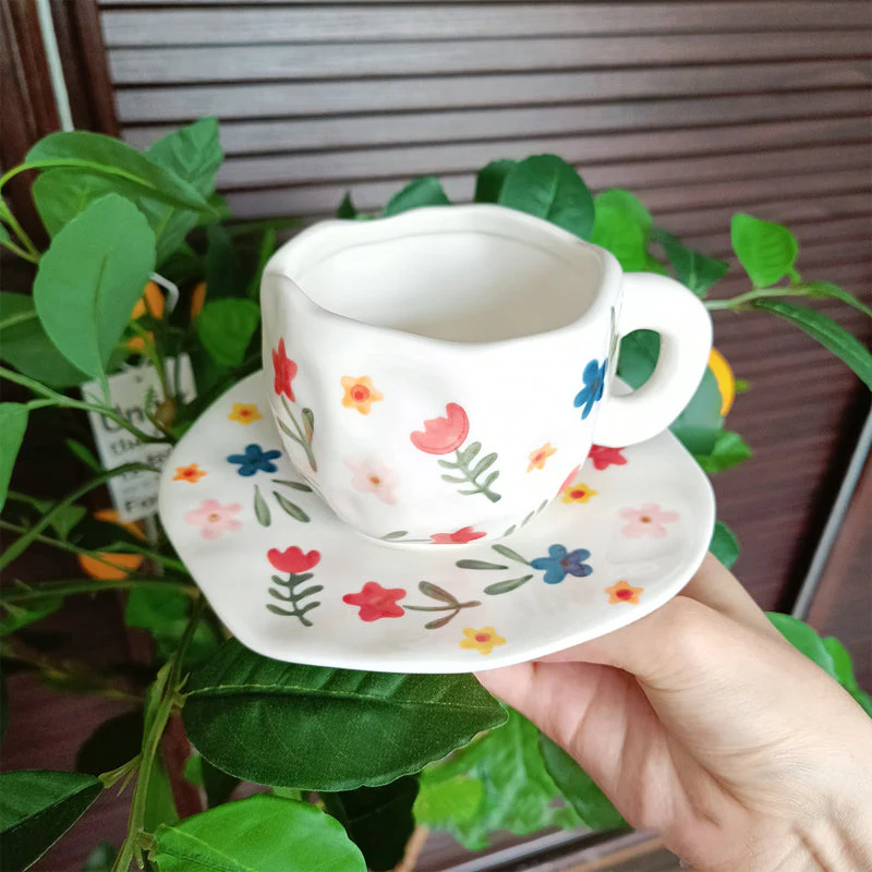 Handpainted Flower Ceramic Mug - Image 15