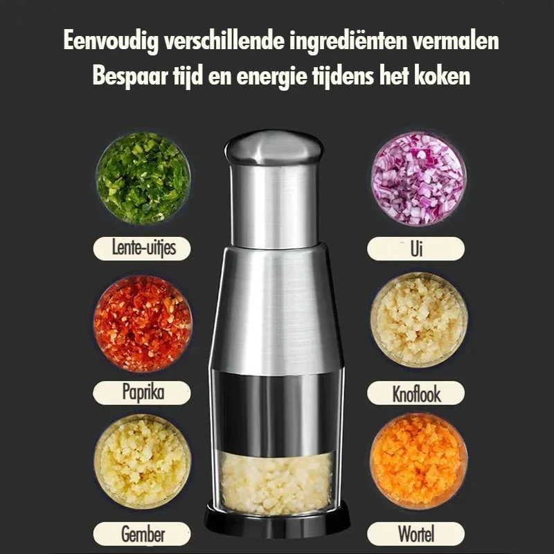 ChefPress™ – Handpers Knoflookhakker | Snel, Hygiënisch & Zonder Gedoe Snijden | 1+1 GRATIS - Image 2