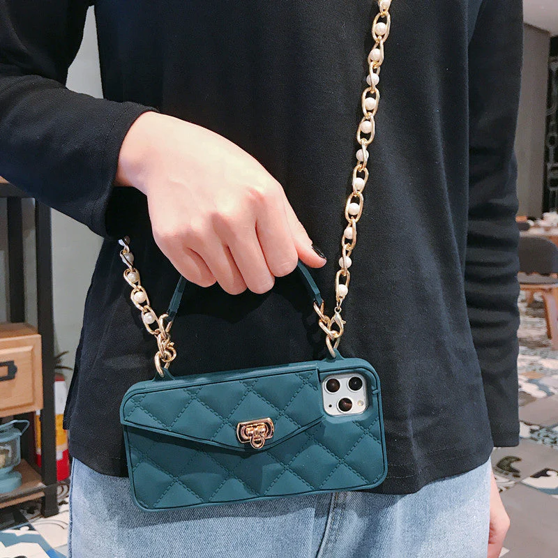 Handtas telefoonhoesje met zachte siliconen ketting - Image 3