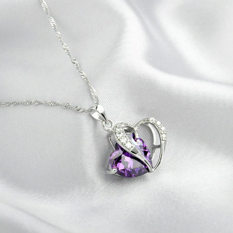 Hart Design Zirkoon Ketting Hanger Oorbellen Sets