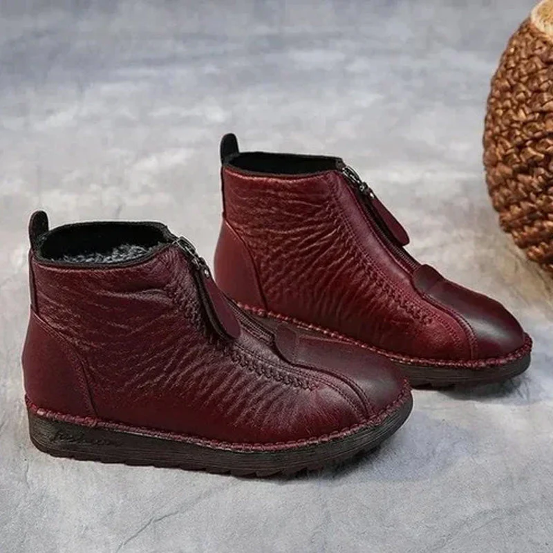 Heidi – Dames Winter Warme Enkellaarzen met Rits - Image 12