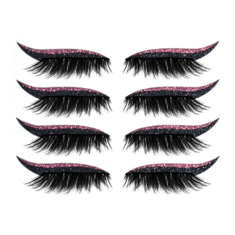 Herbruikbare eyeliner- en wimperstickers (4 paar) - Image 11