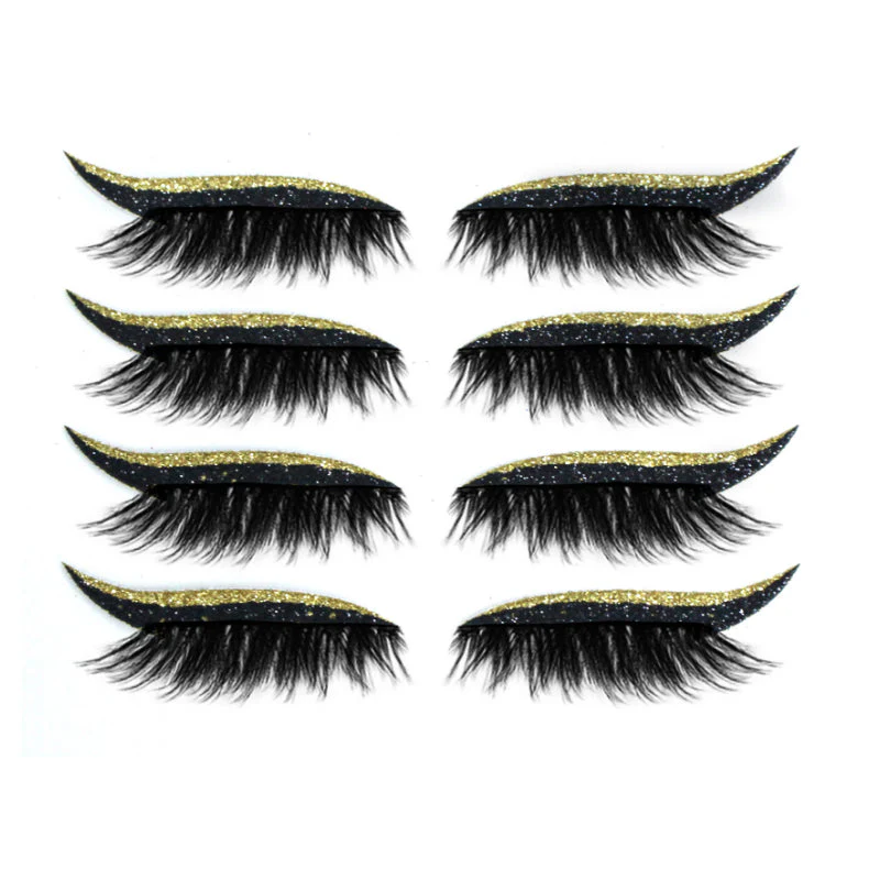 Herbruikbare eyeliner- en wimperstickers (4 paar) - Image 13