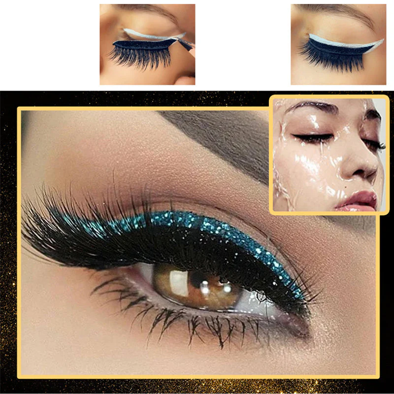 Herbruikbare eyeliner- en wimperstickers (4 paar) - Image 3