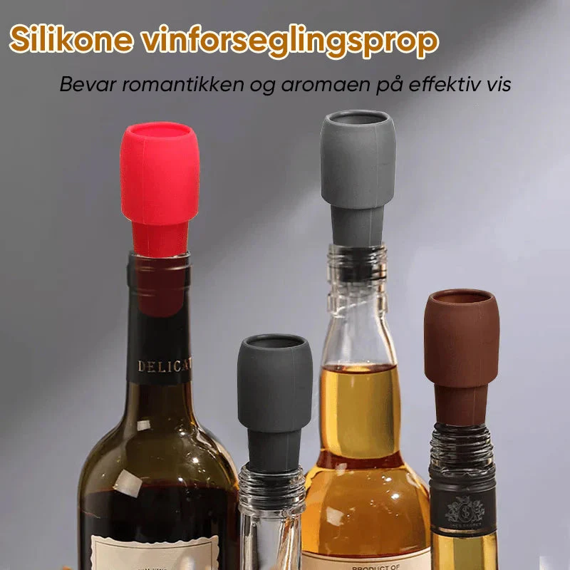 VinoFresh - Herbruikbare flessendoppen voor mousserende wijn | 5+5 GRATIS - Image 2