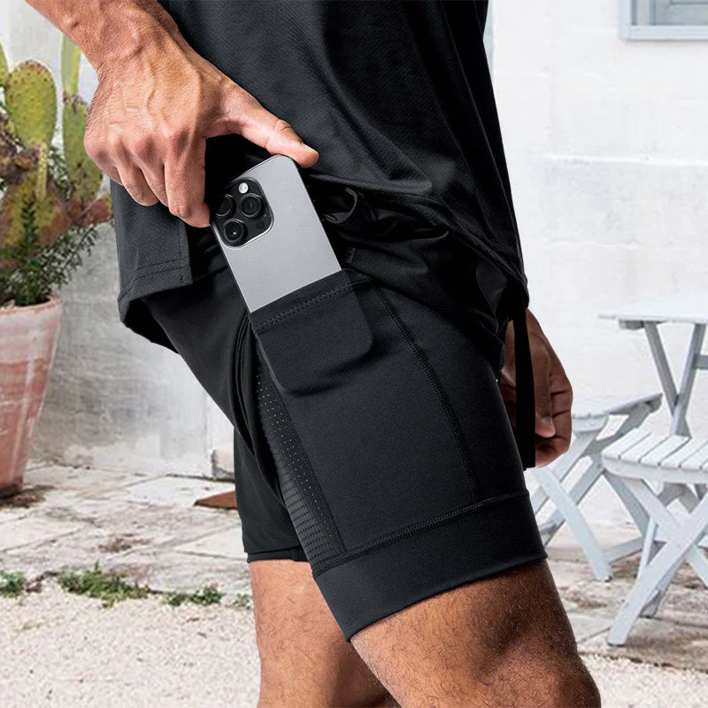Heren 2 in 1 hardloopshort - Image 3