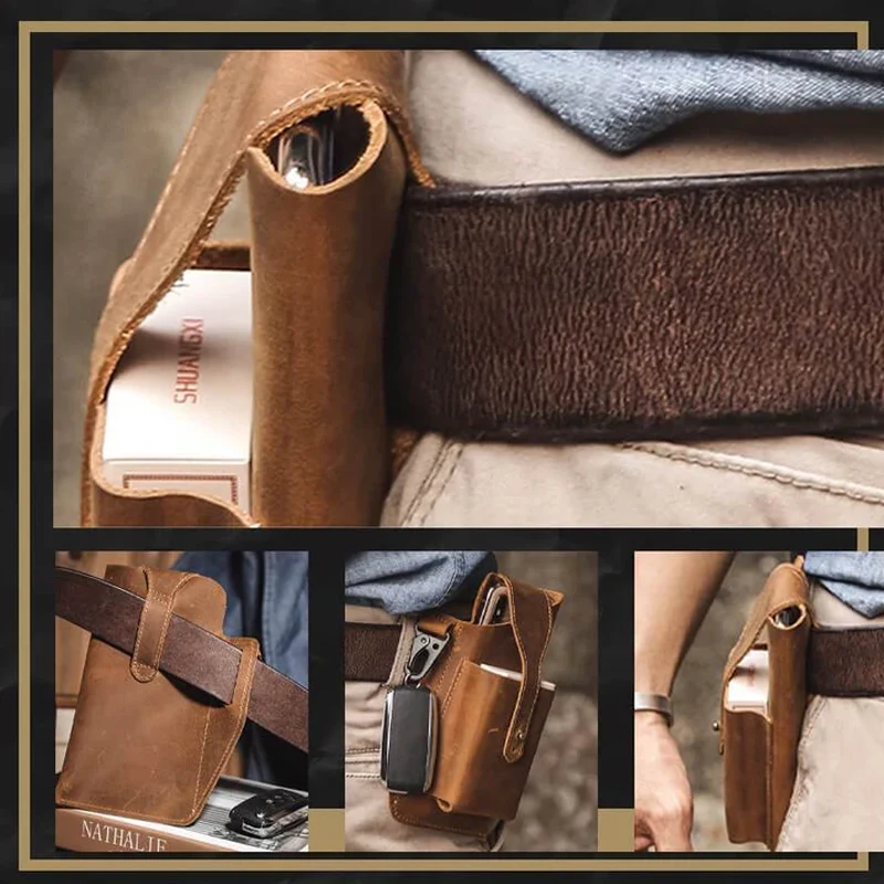LuxPack  - Herentas met retro riem en taille | 50% KORTING - Image 6