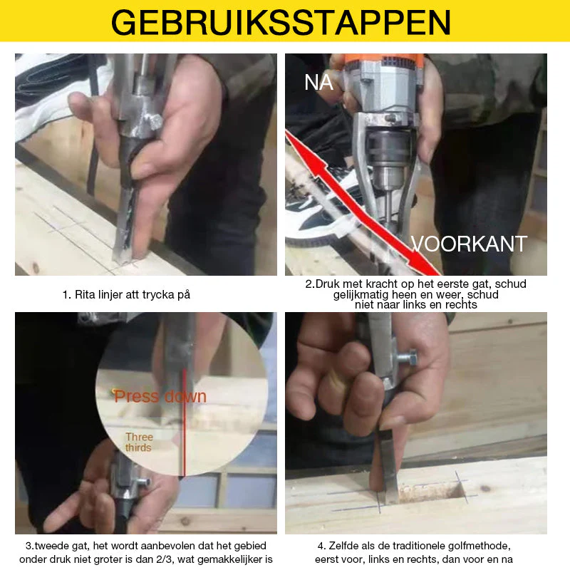 Houtbewerking Vierkant Gat Boren Adapter Beugel - Image 11