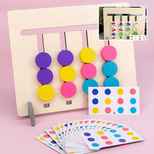 Houten 2-zijdige glijdende logische puzzel - Image 5